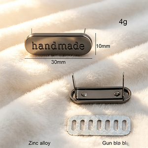 Custom Sewable Metal Logo Brand Tags Private Engraved <b>Name</b> Metal <b>Labels</b> Custom Design Metal Badges for Daily Clothing, Purses an - Product Image 3