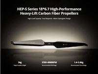 Hélice en fibre de carbone haute performance T-Motor HEP-S Series 18*6.7 pour charges lourdes, réponse rapide, conception synergique