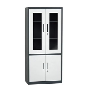 Archivador de Oficina Moderno de Acero de Alta Calidad con Puerta de Vidrio, Armario de Hierro Ajustable para Oficina, Hogar, Escuela y Uso Comercial - Product Image 2