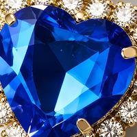 Parure de bijoux vintage royale en forme de cœur avec strass, collier, boucles d'oreilles, bague, bracelet en cristal plaqué argent et or, vente en gros pour fêtes