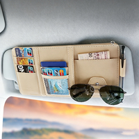 Organizador de Visera para Auto, con Múltiples Bolsillos, para Accesorios Interiores de Auto, Almacenamiento de Gafas, Bolsa, Portaplumas