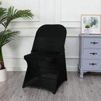 Housse de chaise blanche en polyester pour terrasse, extensible et universelle, en tissu tricoté extensible pour repas en extérieur et balcon