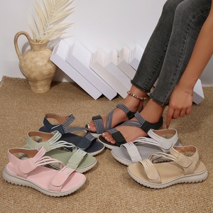 Sandalias deportivas con plataforma para mujer, con gancho y bucle, punta abierta, antideslizantes, suela gruesa, zapatos de verano para exteriores - Product Image 1