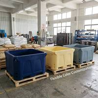 Bac isotherme rotomoulé professionnel de 600L et 1000L pour le transport de poissons, idéal pour la logistique commerciale des produits de la mer et la chaîne du froid