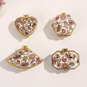 KOMI 2024 Novos artesanatos cerâmicos geométricos Sala de estar quarto moda cerâmica ornamentos cerâmica caixa de jóias - Product Image 4