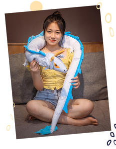 Jouet en peluche <span class=keywords><strong>dragon</strong></span> <span class=keywords><strong>totem</strong></span> poupée <span class=keywords><strong>dragon</strong></span> de feu oreiller long créatif - Product Image 6