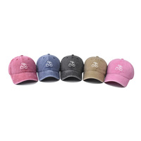 Gorra de béisbol sin estructura de 6 paneles bordada logotipo bordado personalizado sombrero de papá lavado