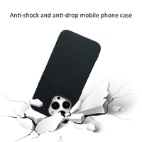 Pour iPhone 13 Pro Solide Tpu Retour Personnalisée Couverture Mat Noir TPU Cas de Téléphone Mobile pour iPhone 13 12 11 Pro Max SE2 8 7 6s Plus