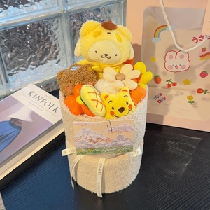 Bouquet de fleurs en peluche brodé, couette décorative pour petite amie, cadeau pour la Saint-Valentin et la Journée de la Femme - Product Image 2