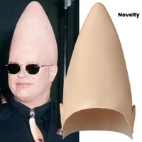 Masque de tête conique amusant en latex, couleur chair réaliste, pour cosplay et déguisement
