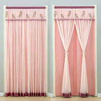 Rideau de protection solaire élégant à double couche, design panneau, pour ombrage, intimité, cloisonnement et décoration romantique de chambre