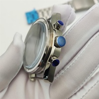 Boîtier de montre à quartz en acier inoxydable 40 mm à trois aiguilles VK63, ensemble complet avec cadran et aiguilles pour assemblage