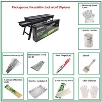 Barbecue portable pliable au charbon de bois en fer avec grille en acier inoxydable sans fumée pour le camping et les pique-niques en intérieur/extérieur