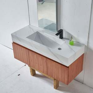 Trendy Bathroom Cabinet with LED <b>Mirror</b> Professional Manufacturer's New Waterproof Bathroom <b>Vanities</b> With Sink - Product Image 3