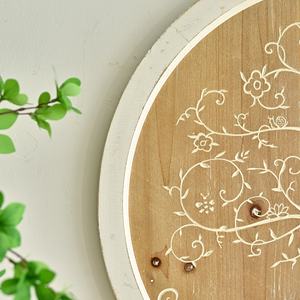 Décoration murale ronde en bois sculpté en forme d'arbre pour la maison - Product Image 5