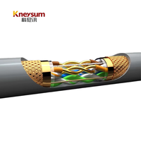 Cable de Red Kneysum de Alta Velocidad para Interiores, CAT5, Cobre Sólido Puro, 8 Conductores, FTP/SFTP, Par Trenzado, 23/24AWG, 305M, para Casas Inteligentes
