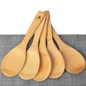 Cuillères à riz en bambou, ensemble de 2 pièces, ustensile de cuisine en bois naturel pour servir le riz, outil de cuisson - Product Image 2