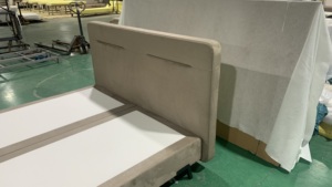 Ensemble de <span class=keywords><strong>lit</strong></span> de luxe avec sommier tapissier, tête de <span class=keywords><strong>lit</strong></span> capitonnée, système ressort sur ressort, fabrication en série fiable en usine, OEM/ODM - Product Image 3