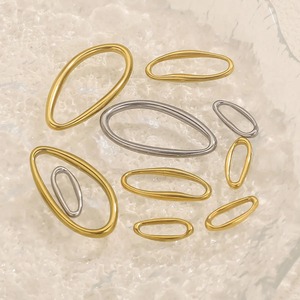5Pcs/bag Irregular Oval Stainless Steel Connector Personalized Fashion Earring Bracelet DIY <strong>Jewelry</strong> <strong>Manufacturing</strong> <strong>Supplies</strong> - Product Image 2