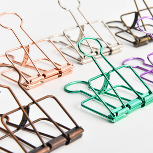 Chất Lượng Cao Đa Màu Sắc Kích Thước Khác Nhau Clip Khuyến Mãi Tùy Chỉnh Logo Kim Loại Giấy <span class=keywords><strong>Binder</strong></span> Clip - Product Image 5