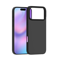 Pour 17 Pro Max 17 Air Coque de téléphone portable en TPU mat de haute qualité, couleur unie, antichoc, bord souple