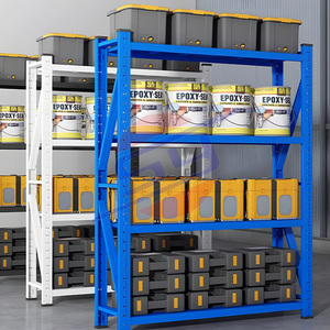 Estanterías metálicas personalizables de 4 niveles, venta al por mayor, unidades de almacenamiento de garaje industriales de acero, estanterías y estantes apilables - Product Image 2