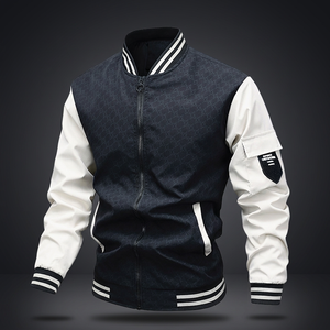 Wholesale Plus Size Eco-Friendly Windproof <b>Fleece</b> Coat Men Casual Outdoor Oversize <b>Zippered</b> Hip Hop Streetwear Baseball Front - Product Image 3