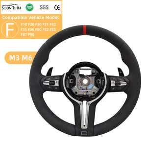 <span class=keywords><strong>Volante</strong></span> Modificado SOON TODA de Cuero Genuino Negro con Costuras de Colores para <span class=keywords><strong>BMW</strong></span> F10 F30 ZC-M3-P1 - Product Image 1