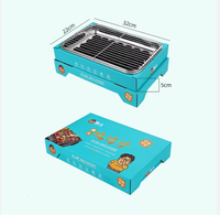 Mini barbecue portable en acier inoxydable jetable pour pique-niques et camping instantanés avec grille à charbon de bois