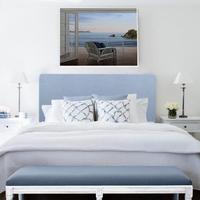 Ensemble de chambre à coucher moderne de grande taille avec tête de clou antique en bois de chêne, meubles de maison de grande taille, linge de lit pour hôtel et appartement