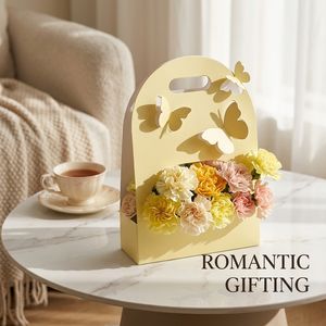 Cajas de Regalo con Diseño Floral <span class=keywords><strong>para</strong></span> el Día de la Madre, con Asa y Mariposas 3D, <span class=keywords><strong>para</strong></span> Cumpleaños, Bodas y San Valentín - Product Image 5