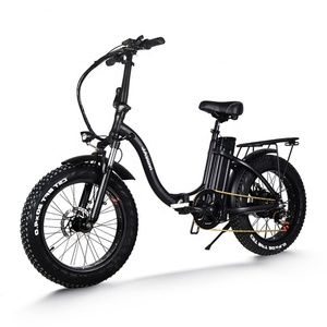 Bicicleta Eléctrica Plegable de Aleación de Aluminio de 20 Pulgadas con Batería de Litio de 48V, 350W, 7 Velocidades y Neumáticos Anchos - Product Image 1