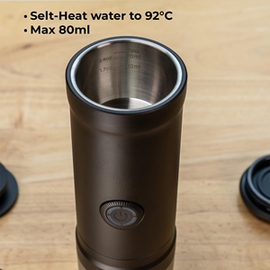 12V 80ml Large Volume Espresso Portable Cold Hot Brew Heating <b>Coffee</b> Maker Small Big Capsules Espresso <b>Coffee</b> <b>Machine</b> with LED - Product Image 2