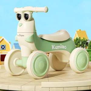 Kumiao Kids Four Wheel Balance Bike 12 Inch <b>Plastic</b> <b>Frame</b> Safe For 2-3 Years Old Children - Product Image 1