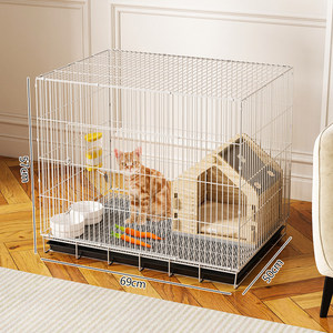 In China hergestellte, faltbare Katzenkäfige aus <span class=keywords><strong>Eisen</strong></span> mit Kunststoffschale, für drinnen und draußen geeignet, für mehrere Katzen, Katzen-Unterbringungskäfige - Product Image 4