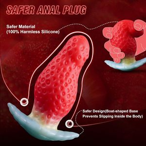 Tapón Anal de Silicona Líquida Suave con Forma de Fresa, Juguete Sexual para Hombres y Mujeres - Product Image 3