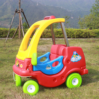 Voiture en plastique double pour deux enfants, camion de pompiers, voiture de princesse