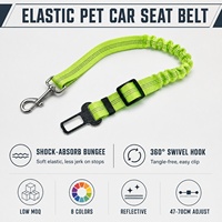 Ceinture de sécurité élastique pour chien et chat, attache universelle pour voiture, crochet pivotant à 360°, boucle de sécurité pour animaux de compagnie, réfléchissante, réglable, imperméable