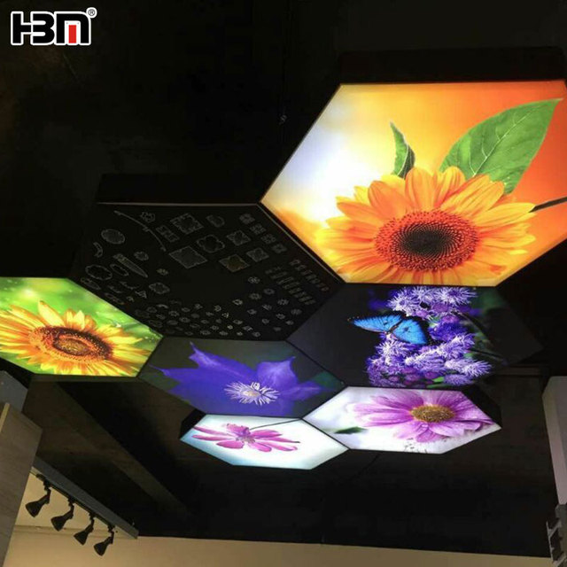 Hexagon Frameless SEG LED Light Box Ceiling Wall Textile Lightbox