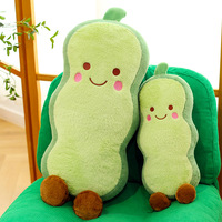 En gros, Grande peluche coussin de corps en forme d'avocat - Coussin de câlin en forme de gousse de pois, jouet en peluche