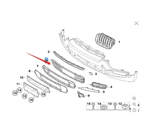 OEM 51117163956 per <span class=keywords><strong>BMW</strong></span> <span class=keywords><strong>X5</strong></span> E70 Griglia Intermedia Anteriore <span class=keywords><strong>Accessori</strong></span> - Product Image 3