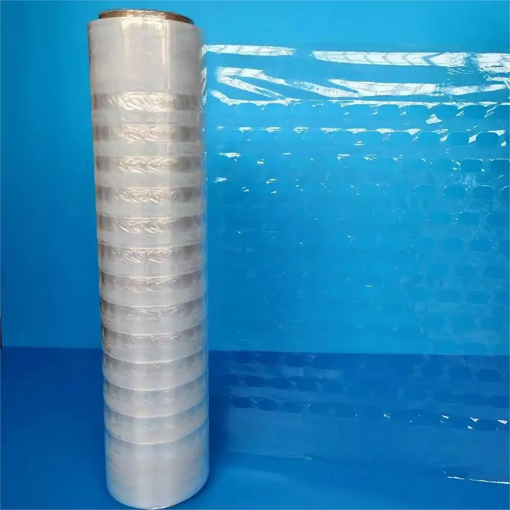 China trade breathable pallet wrap with high transparency vented stretch netting film with holes perforated stretch film