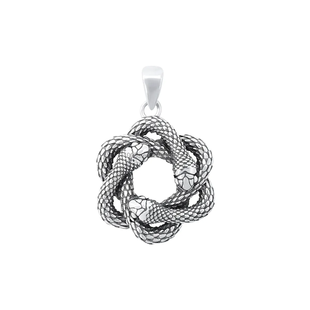 Đồ trang sức cổ 925 Sterling Bạc rắn mặt dây chuyền với Antique bạc mạ cho nam giới