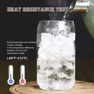 Entrepôt USA : Verre à bière droit transparent givré de 16 oz, vierge pour sublimation, avec couvercle en bambou et base en argile - Product Image 2