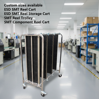 Chariot antistatique OEM pour transfert SMT, chariot de circulation ESD, chariot à main en acier et métal pour PCB, chariot ESD antistatique