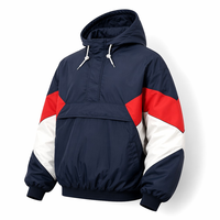 Blouson bomber coupe-vent trois tons sur mesure pour homme, doublure matelassée nid d'abeille, imperméable, style streetwear