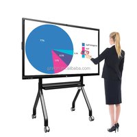 Tableau blanc interactif Android 12 de 75 pouces avec écran LCD pliable tactile 20 points pour l'éducation et l'usage scolaire