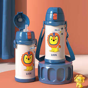 ขวดน้ำพกพาลายการ์ตูนน่ารักสำหรับเด็ก พร้อมหลอดดูดน้ำ เหมาะสำหรับนักเรียน - Product Image 2