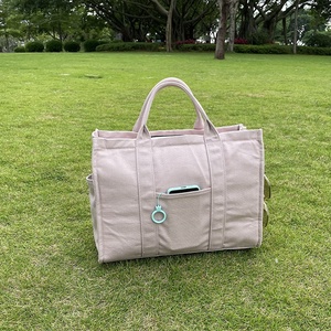 Bolsa de Lona para Mujer con Bolsillo para Botella de Agua y Correa para Esterilla de Yoga, para Gimnasio, Yoga, Viajes de Fin de Semana, Logotipo Personalizado al por Mayor, OEM - Product Image 2