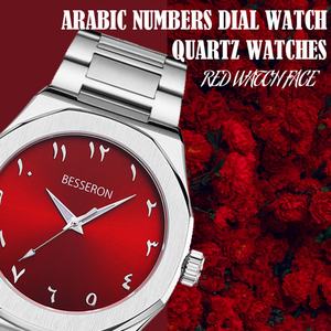 Montre Sportive à Quartz Ultra Design Arabe pour Femmes et Filles, Aiguilles Lumineuses, Cadeau d'Affaires ou de Fêtes, Acier Inoxydable 22mm - Product Image 3